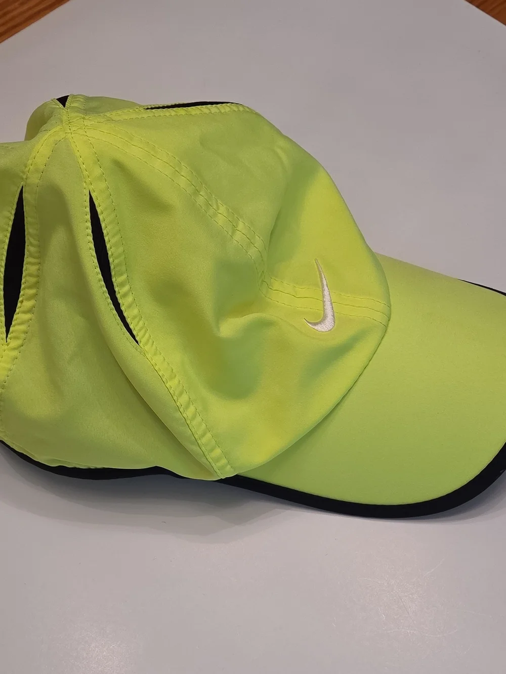 Nike Featherlight Dri-Fit Tennis Running Neon Volt Yellow Hat Cap Adjustable